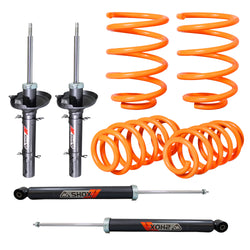 Kit Deportivo Resortes Ag Xtreme y Amortiguadores Ag Shox Volkswagen Jetta Clasico 08-15 Kit 8 Piezas