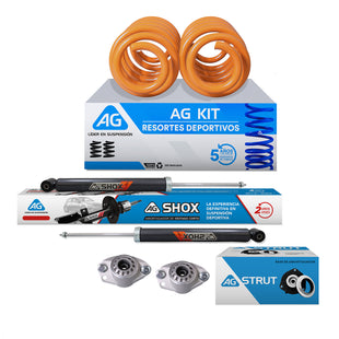 Resortes Deportivos, Amortiguadores Deportivos y Bases AG Volkswagen Jetta A4 1999-2008 Traseros