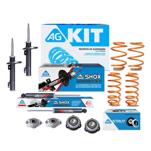 Resortes Deportivos, Amortiguadores Deportivos y Bases AG Seat Ibiza 6L 2003-2008 Delanteros y Traseros