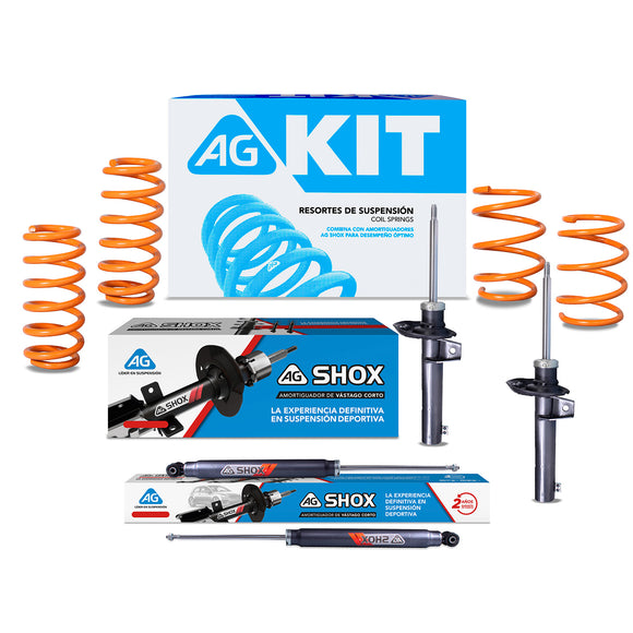 Resortes y Amortiguadores Ag Xtreme Ag Shox Audi A3 (8P) (Carter 50 mm) 2012 Delanteros y Traseros