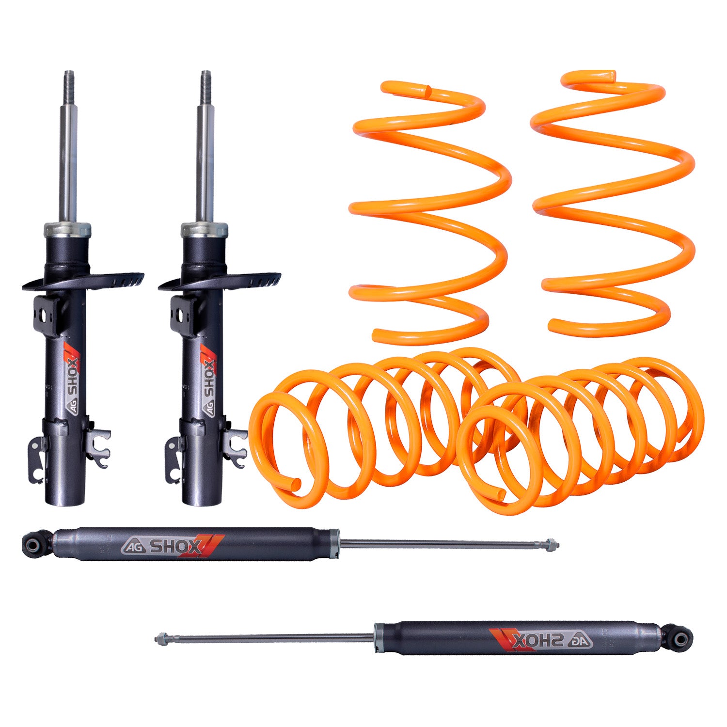Kit Deportivo Resortes Ag Xtreme y Amortiguadores Ag Shox Seat Ibiza 6J (Delantero con anclaje) 09-17 6J
