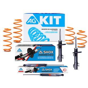 Kit Deportivo Resortes Ag Xtreme y Amortiguadores Ag Shox Volkswagen Vento (Delantero con anclaje) 2014-2022
