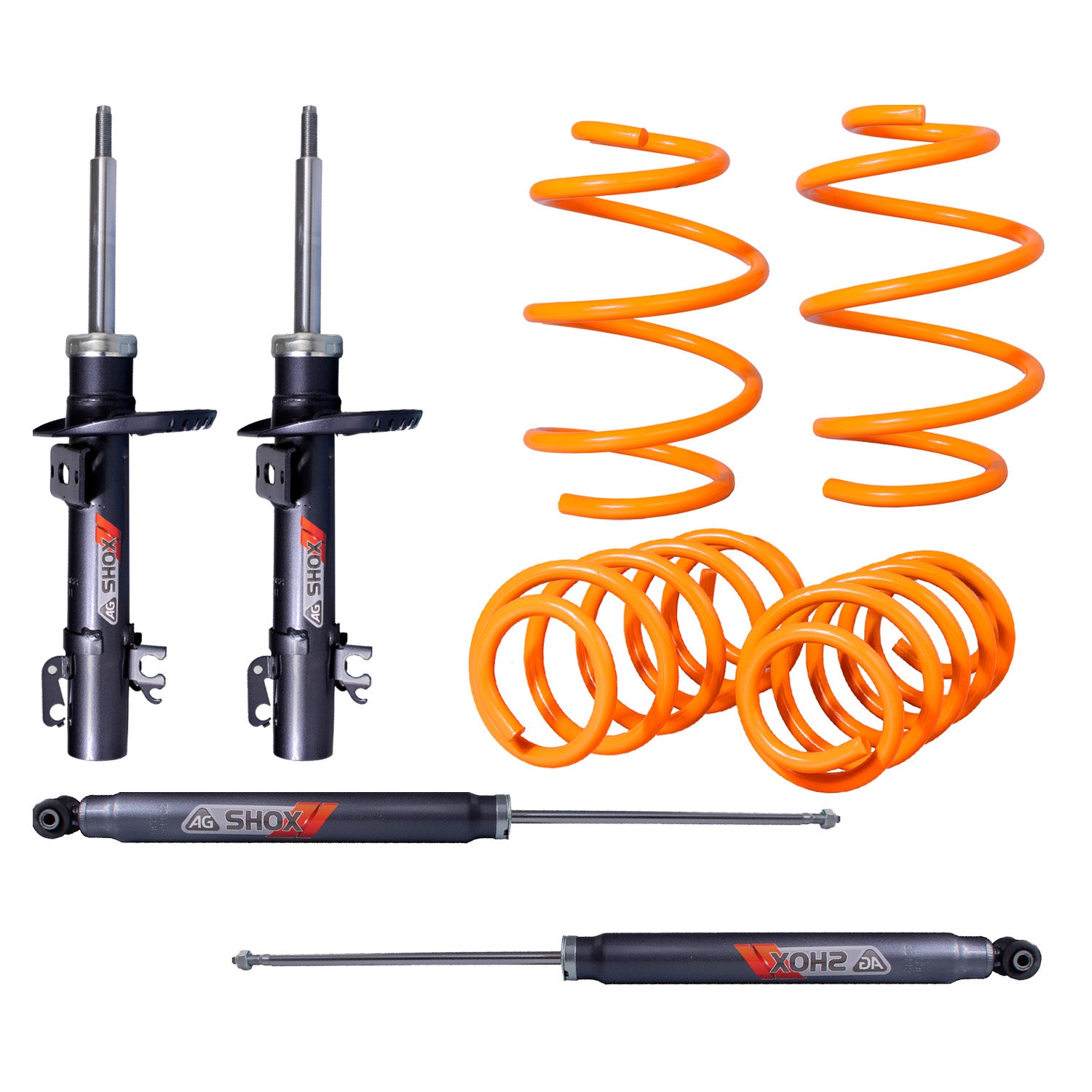 Kit Deportivo Resortes Ag Xtreme y Amortiguadores Ag Shox Volkswagen Vento (Delantero con anclaje) 2014-2022