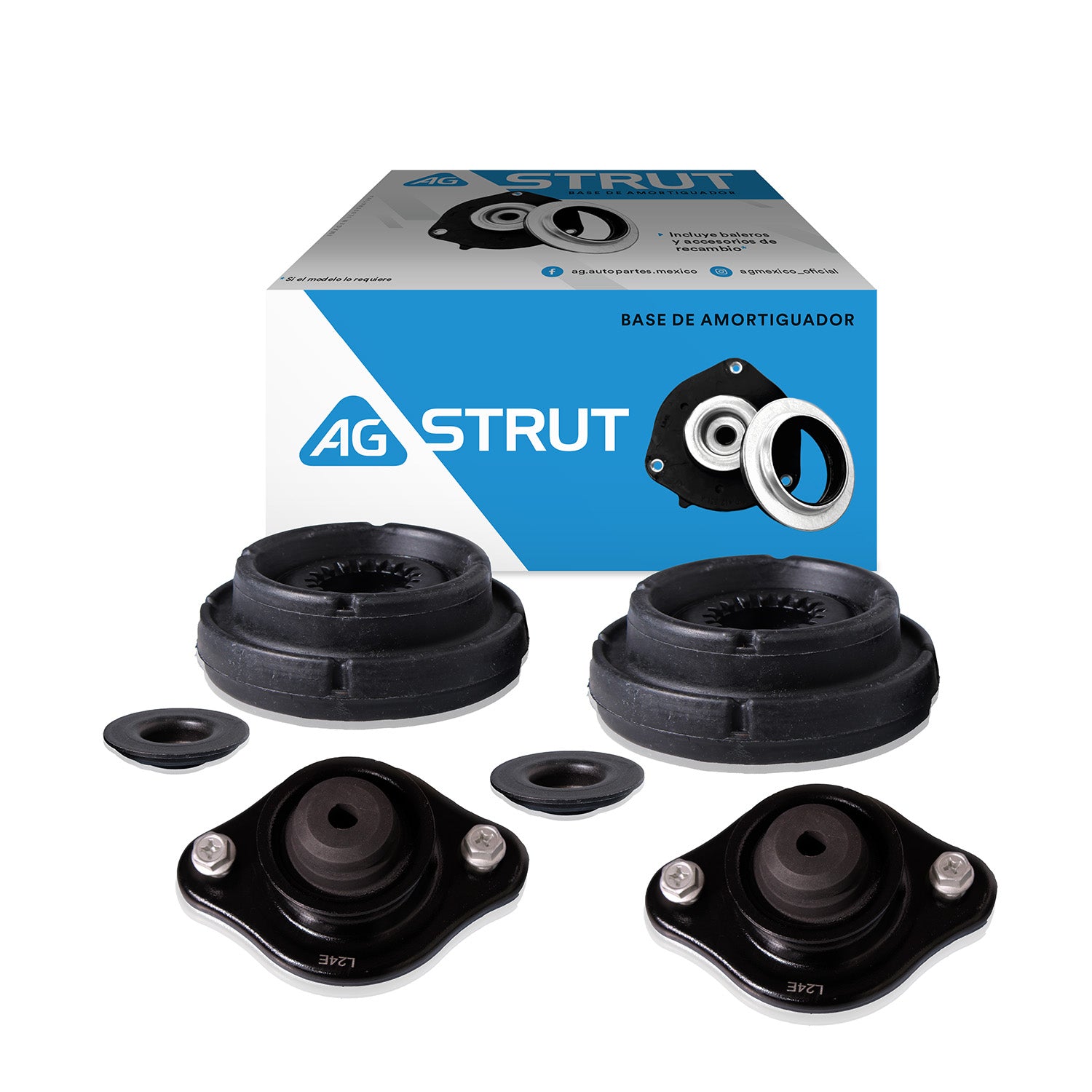 Bases De Amortiguador Original Ag Strut Chevrolet Aveo 08-17 Kit 4 Piezas
