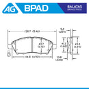 Balatas AG Bpad Nissan Versa 2012-2019 Delanteras-3