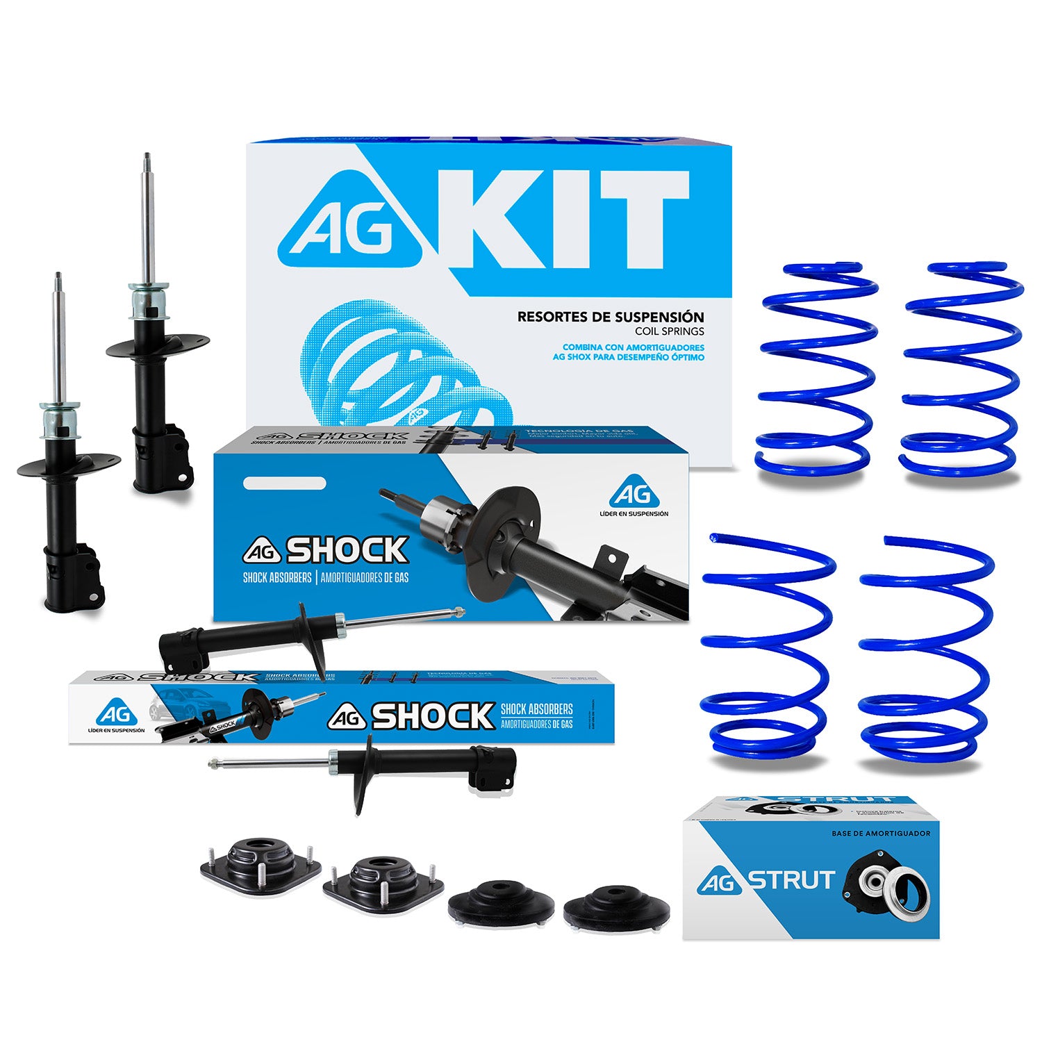 Kit Resortes Deportivos, Amortiguadores y Bases Dodge Neon 2000-2005 12 piezas