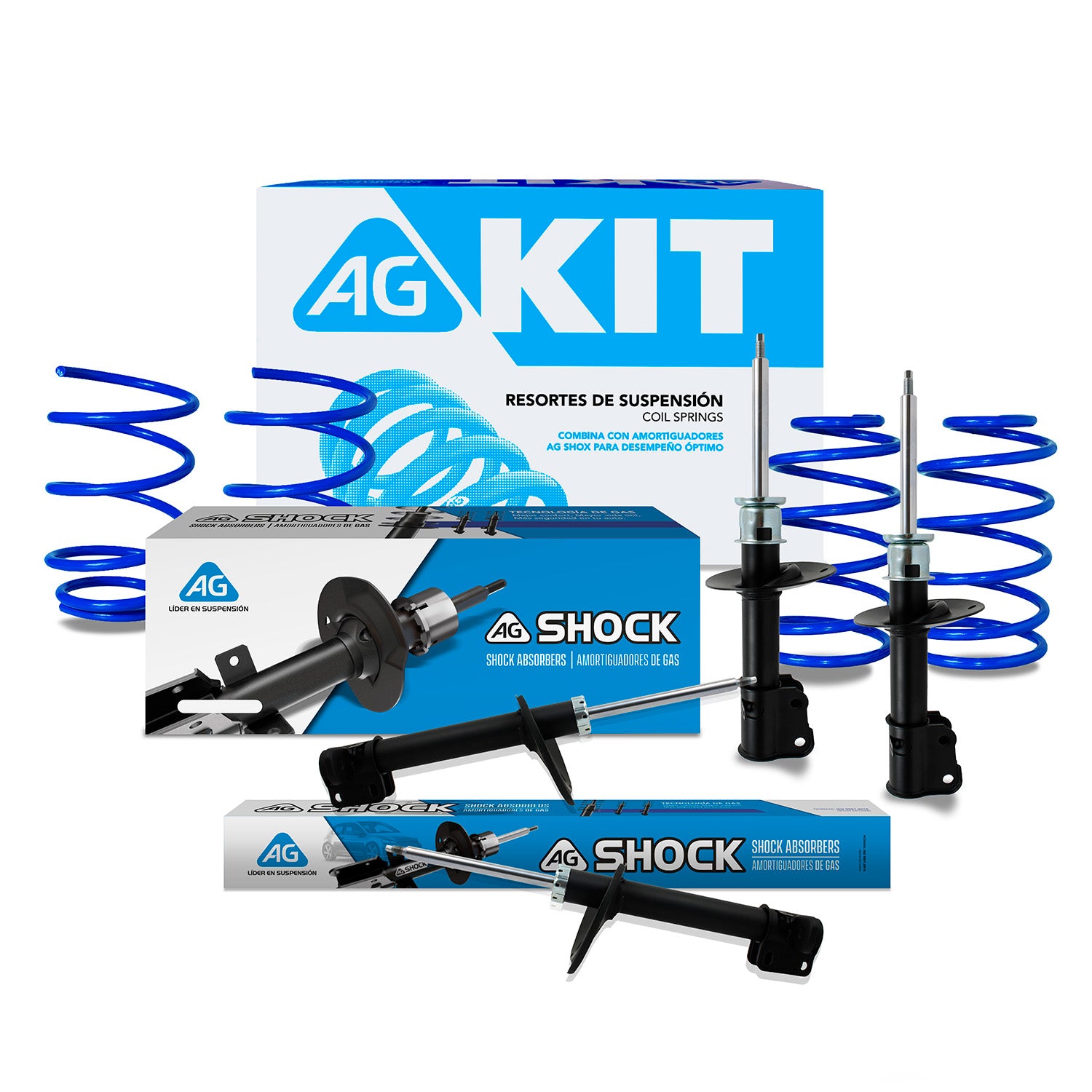 Kit Deportivo Resortes Ag Kit y Amortiguadores Originales Dodge Neon 2000-2006 8 piezas