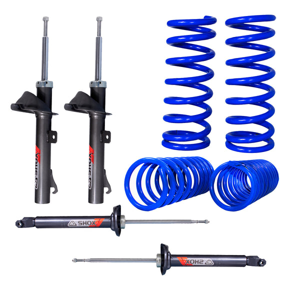 Kit Deportivo Resortes Ag Kit y Amortiguadores Ag Shox Ford Ka Todos Kit 8 Piezas