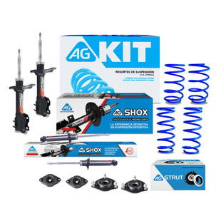 Kit Deportivo Resortes, Amortiguadores y Bases Nissan Sentra 2002-2006 Delanteros y Traseros