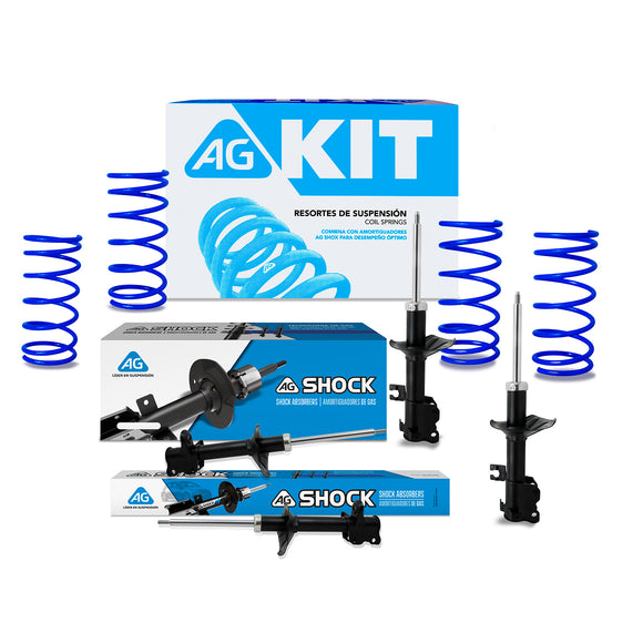 Kit Deportivo Resortes Ag Kit y Amortiguadores Originales Nissan Tsuru 1988-2015 8 piezas