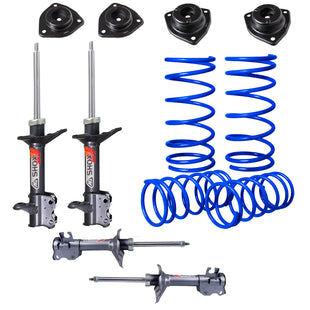 Kit Deportivo Resortes, Amortiguadores y Bases Nissan Tsuru 1992-2015 Delanteros y Traseros