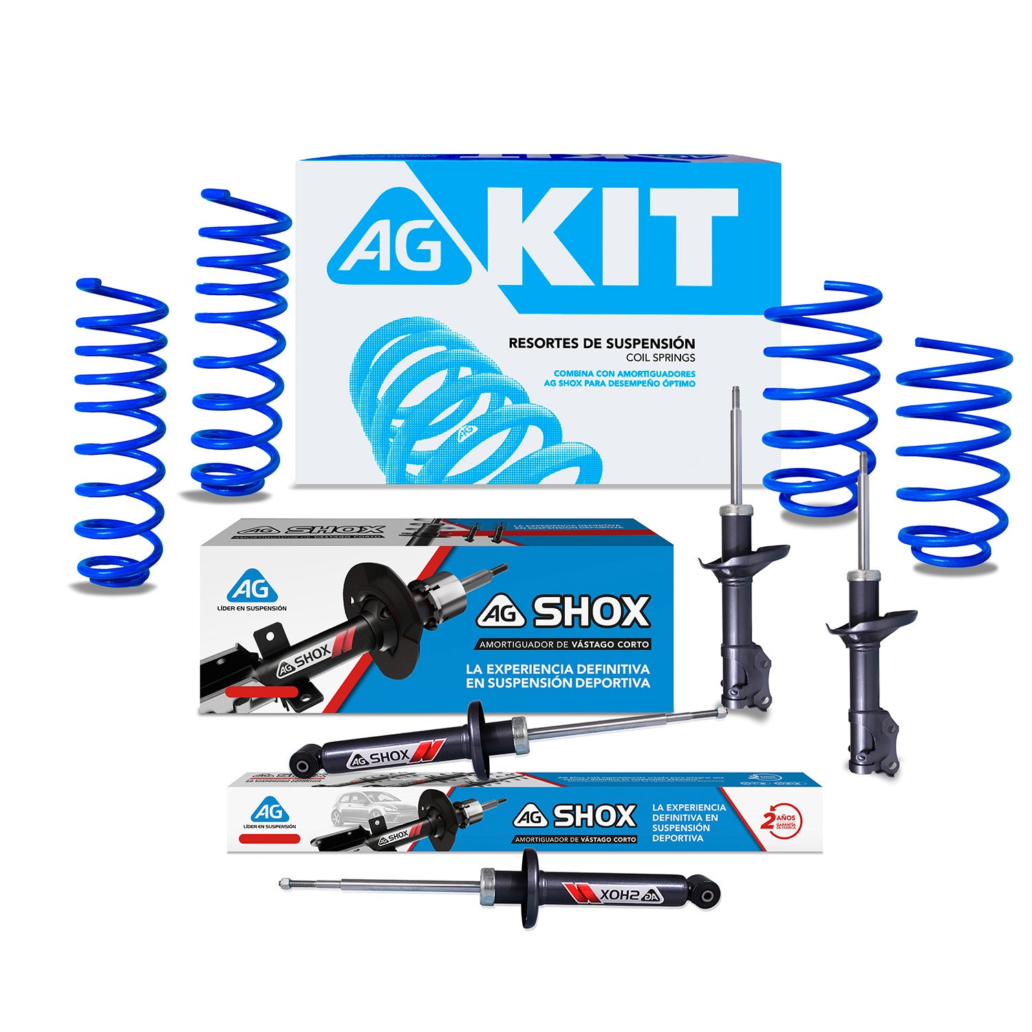 Kit Deportivo Resortes Ag Kit y Amortiguadores Ag Shox Seat Ibiza 99-02