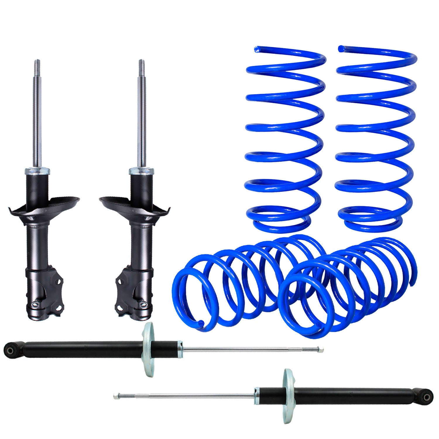 Kit Deportivo Resortes Ag Kit y Amortiguadores Originales Volkswagen Jetta MK3 Aro Grande 1995-1999 8 piezas