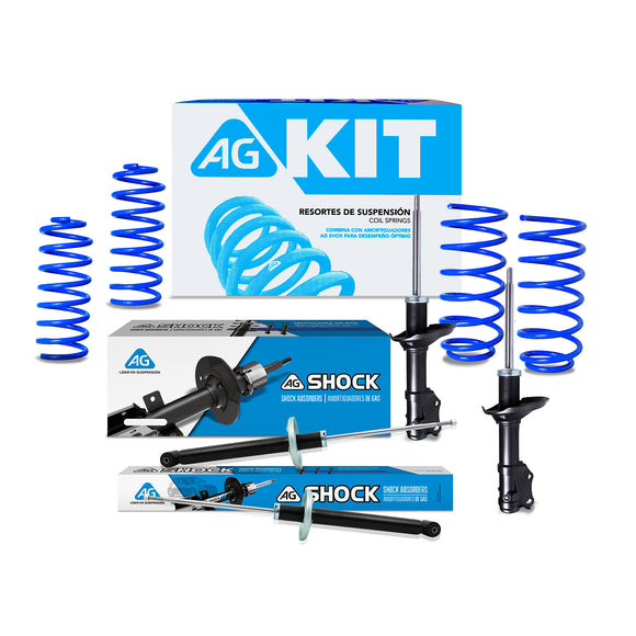 Kit Deportivo Resortes Ag Kit y Amortiguadores Originales Volkswagen Golf MK3 Aro Grande 1995-1995 8 piezas