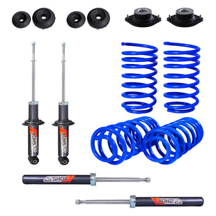 Resortes Deportivos, Amortiguadores Deportivos y Bases AG Volkswagen Caribe 1980-1987 Delanteros y Traseros