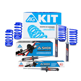 Kit Deportivo Resortes Ag Kit y Amortiguadores Ag Shox Volkswagen Caribe 1980-1987 Kit 8 Piezas