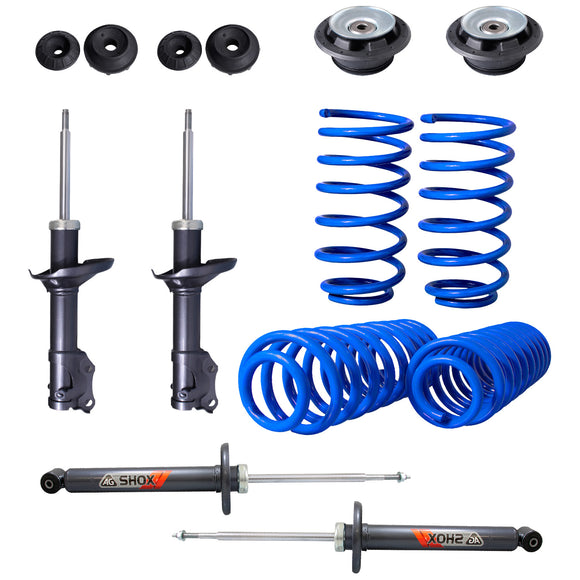 Kit Deportivo Resortes, Amortiguadores y Bases Volkswagen Golf A2 (Aro Grande) 1987-1992 Delanteros y Traseros