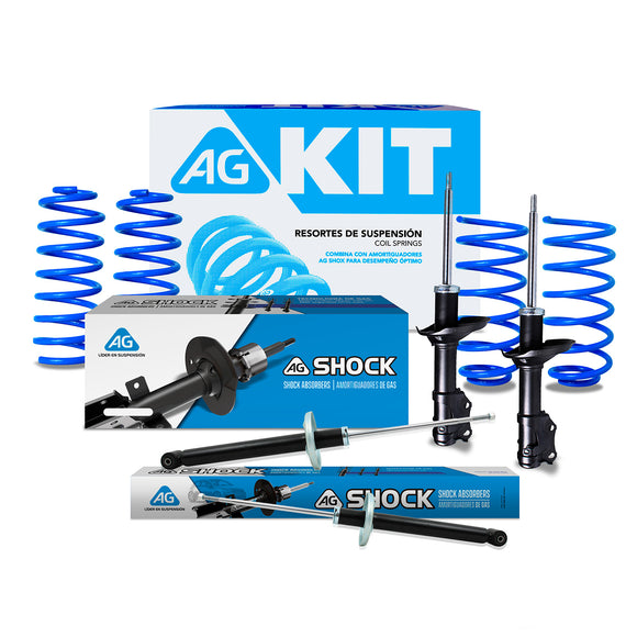 Kit Deportivo Resortes Ag Kit y Amortiguadores Originales Volkswagen Jetta MK3 Aro Chico 1995-1999 8 piezas