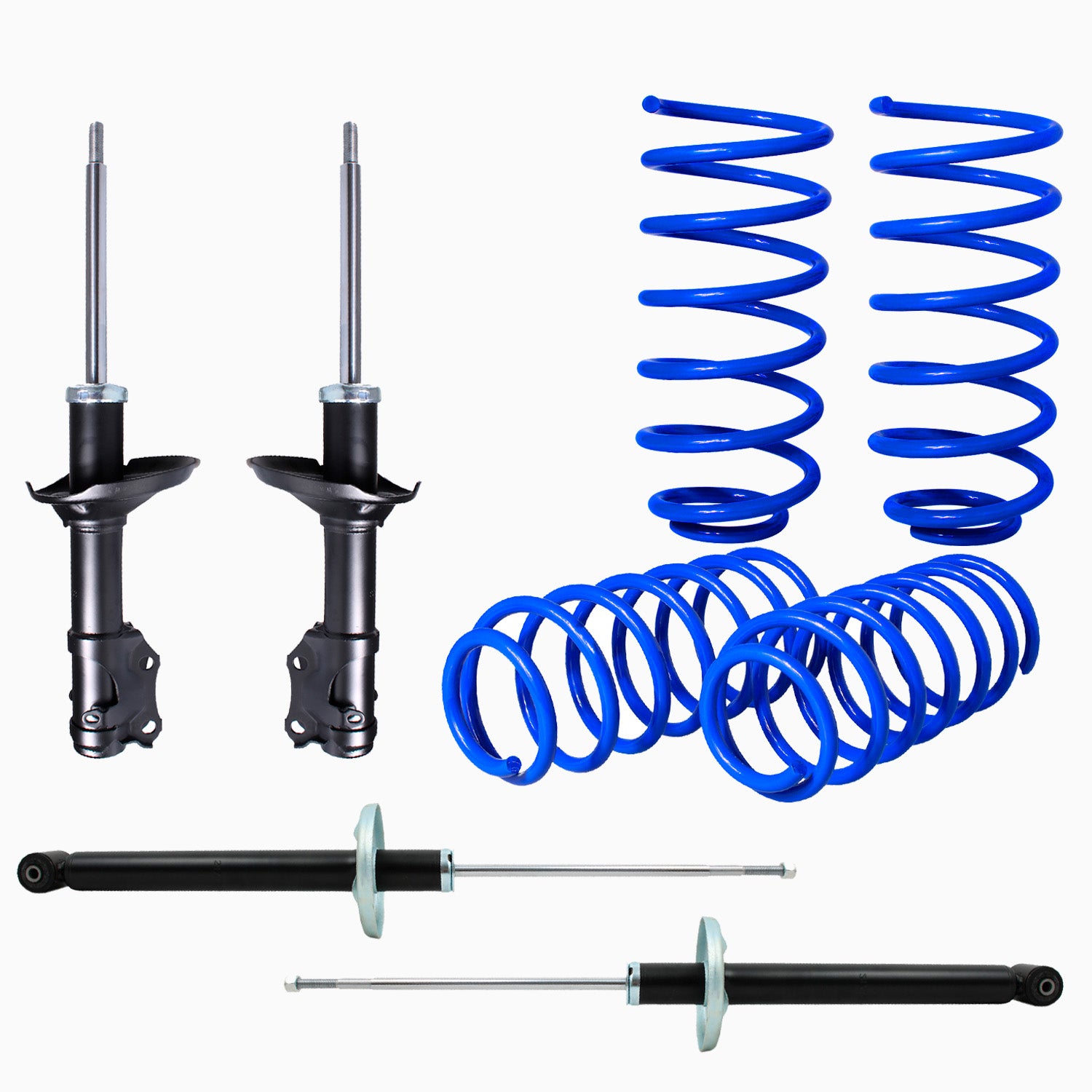 Kit Deportivo Resortes Ag Kit y Amortiguadores Originales Volkswagen Jetta MK3 Aro Chico 1995-1999 8 piezas