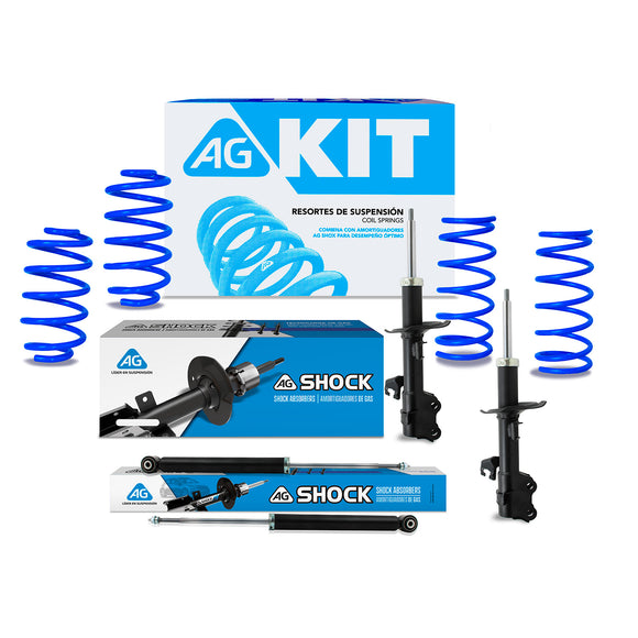 Kit Deportivo Resortes Ag Kit y Amortiguadores Originales Nissan Tiida 2006-2018 8 piezas
