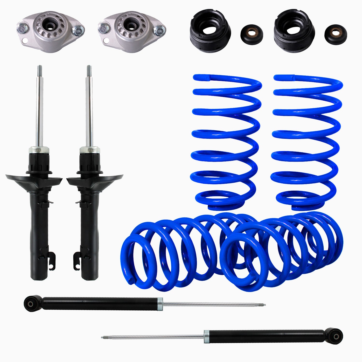 Kit Resortes Deportivos, Amortiguadores y Bases Seat Leon MK1 2001-2005 12 piezas