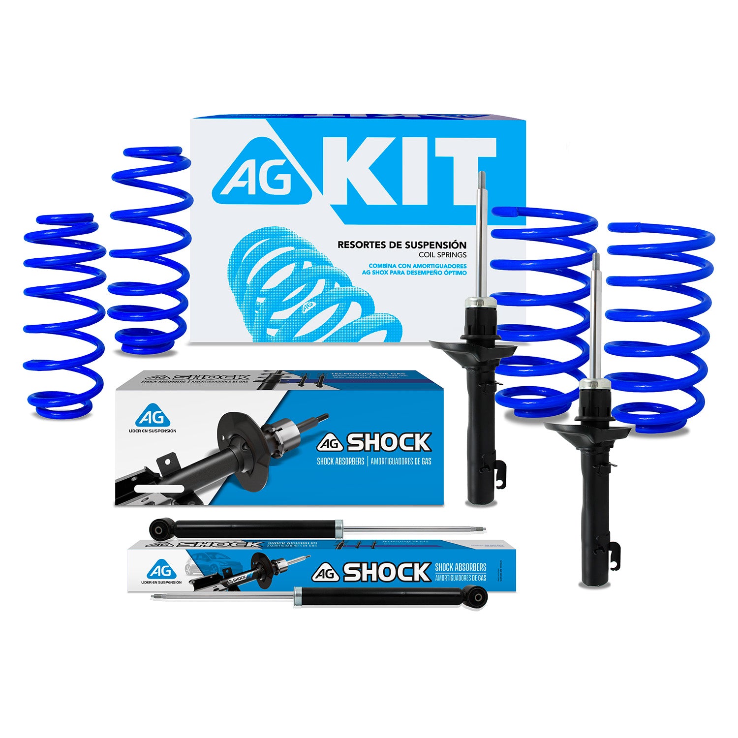 Kit Deportivo Resortes Ag Kit y Amortiguadores Originales Volkswagen Golf MK4 1999-2005 8 piezas