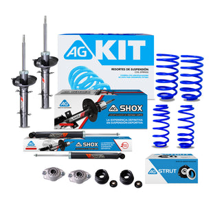 Resortes Deportivos, Amortiguadores Deportivos y Bases AG Volkswagen Jetta A4 1999-2008 Delanteros y Traseros