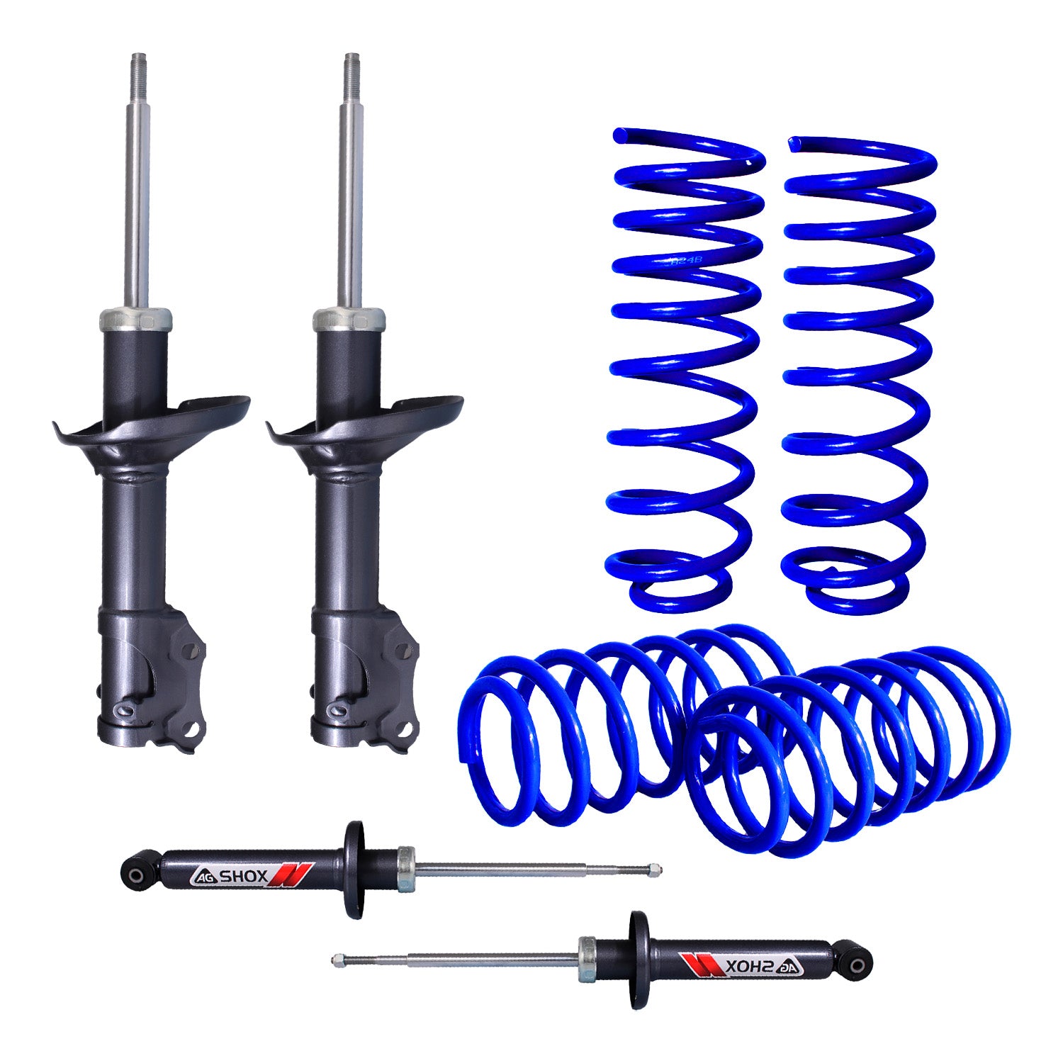 Kit Deportivo Resortes Ag Kit y Amortiguadores Ag Shox Volkswagen Derby 1997-2008 Del y Tras
