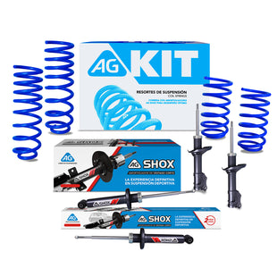 Kit Deportivo Resortes Ag Kit y Amortiguadores Ag Shox Volkswagen Derby 1997-2008 Del y Tras