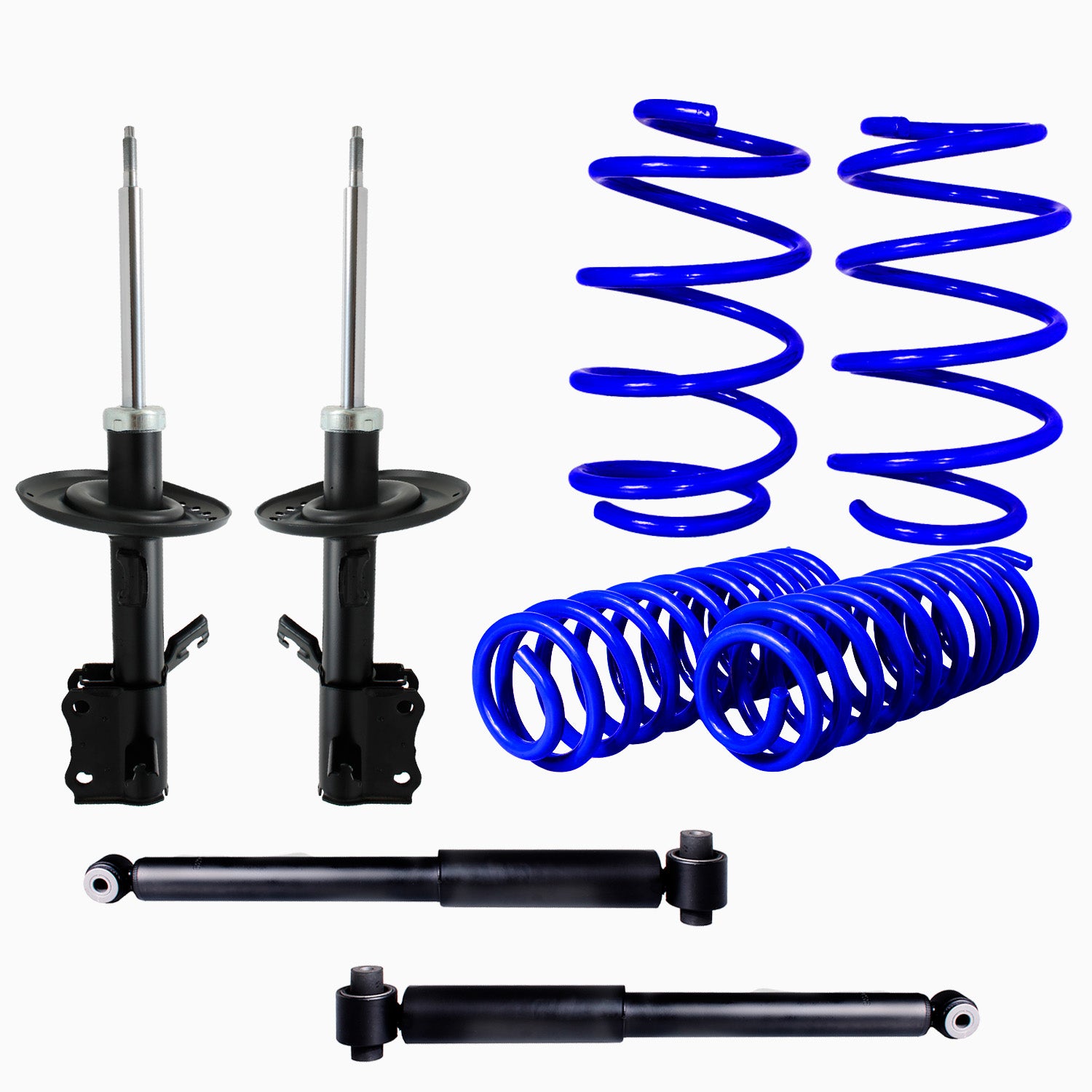 Kit Deportivo Resortes Ag Kit y Amortiguadores Originales Nissan Sentra B16 2007-2012 8 piezas