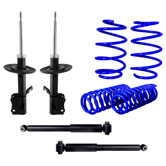 Kit Deportivo Resortes Ag Kit y Amortiguadores Originales Nissan Sentra B16 2007-2012 8 piezas