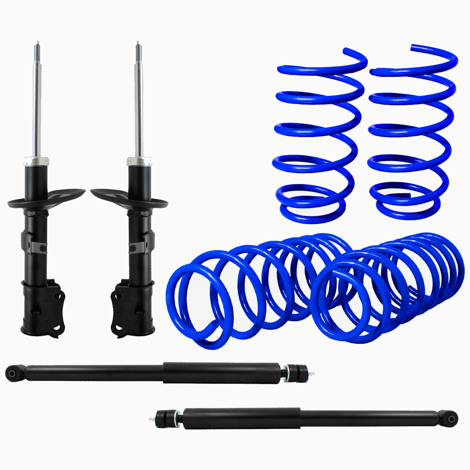 Kit Deportivo Resortes Ag Kit y Amortiguadores Originales Chevrolet Aveo 2006-2017 8 piezas
