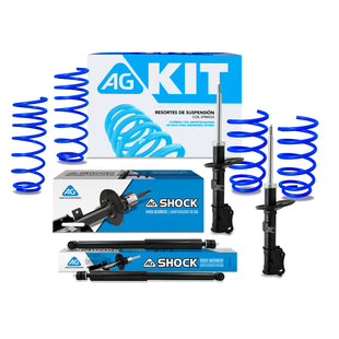 Kit Deportivo Resortes Ag Kit y Amortiguadores Originales Chevrolet Aveo 2006-2017 8 piezas
