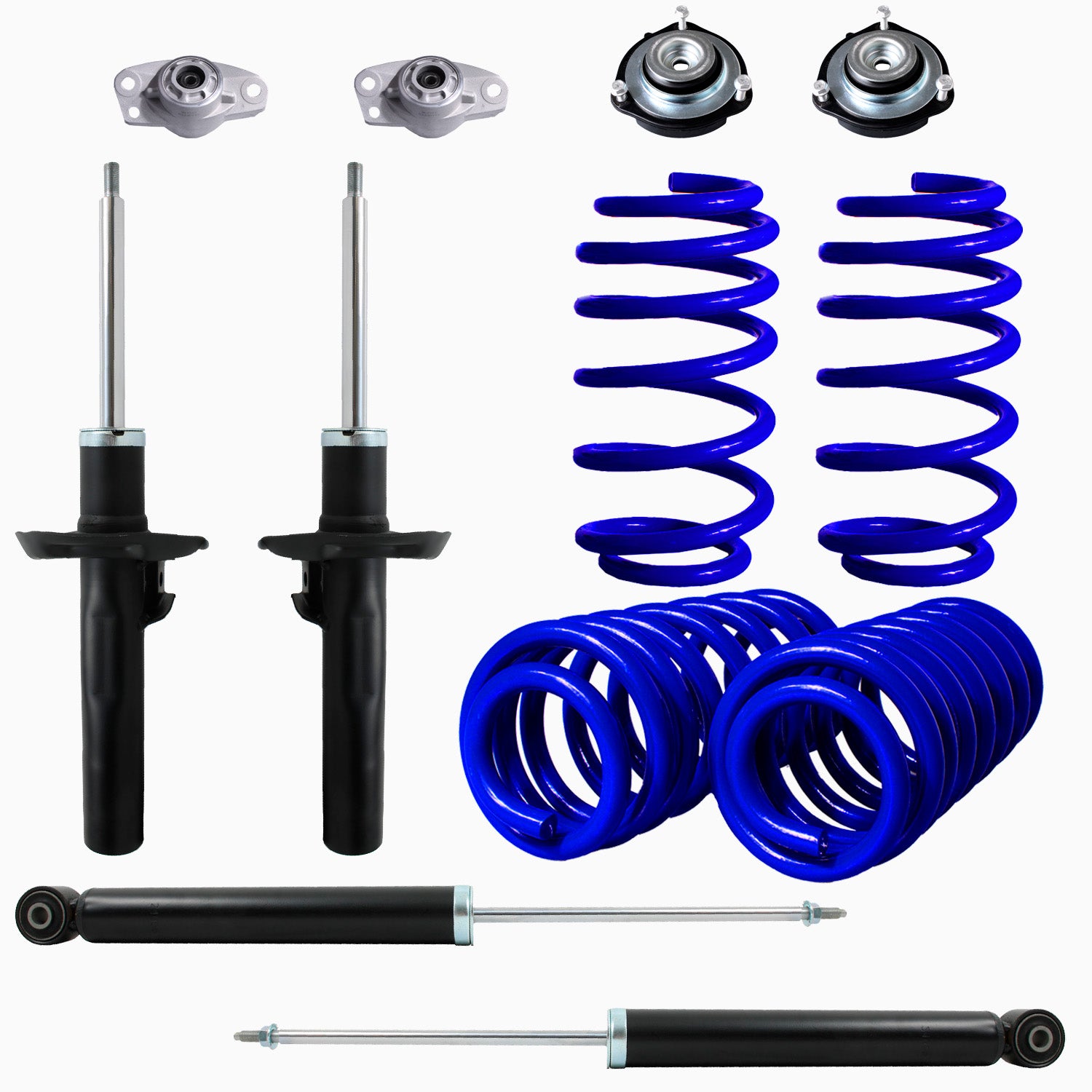 Kit Resortes Deportivos, Amortiguadores y Bases Volkswagen Golf MK5 (2.5L) 2006-2007 12 piezas