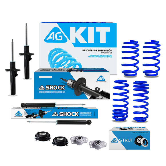 Kit Resortes Deportivos, Amortiguadores y Bases Volkswagen Golf MK5 (2.5L) 2006-2007 12 piezas