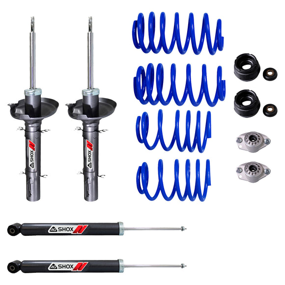 Kit Deportivo Resortes, Amortiguadores y Bases Volkswagen Beetle 1998-2011 Delanteros y Traseros