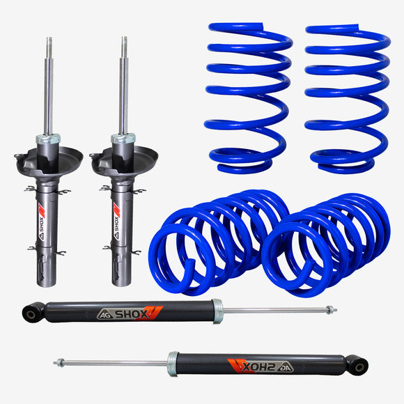 Kit Deportivo Resortes Ag Kit y Amortiguadores Ag Shox Volkswagen Beetle 99-11 Kit 8 Piezas