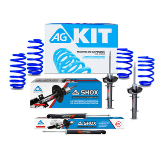 Kit Deportivo Resortes Ag Kit y Amortiguadores Ag Shox Volkswagen Beetle 99-11 Kit 8 Piezas