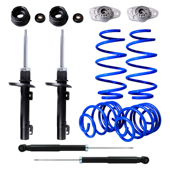 Resortes Deportivos, Amortiguadores y Bases AG Volkswagen Saveiro 2010-2024 Delanteros y Traseros