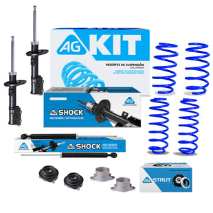 Kit Resortes Deportivos, Amortiguadores y Bases Ford Fiesta 2014-2019 12 piezas