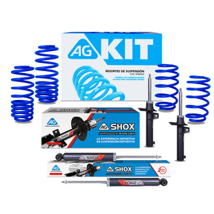 Kit Deportivo Resortes Ag Kit y Amortiguadores Ag Shox Volkswagen Beetle 12-18 Kit 8 Piezas