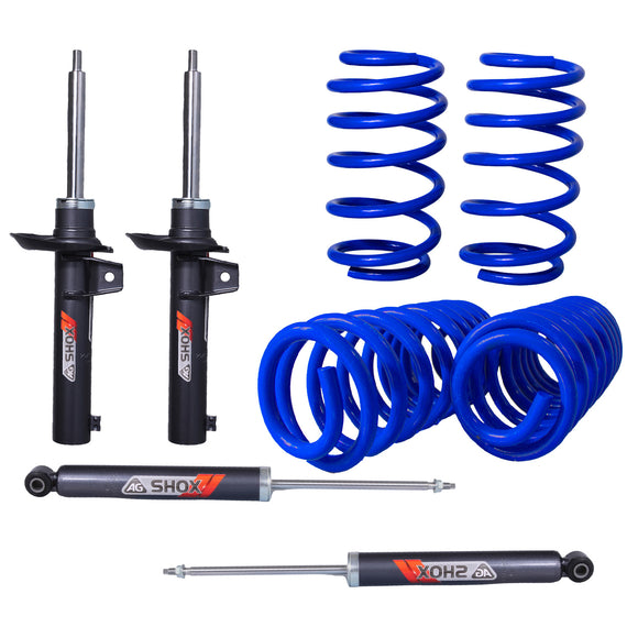 Kit Deportivo Resortes Ag Kit y Amortiguadores Ag Shox Volkswagen Beetle 12-18 Kit 8 Piezas