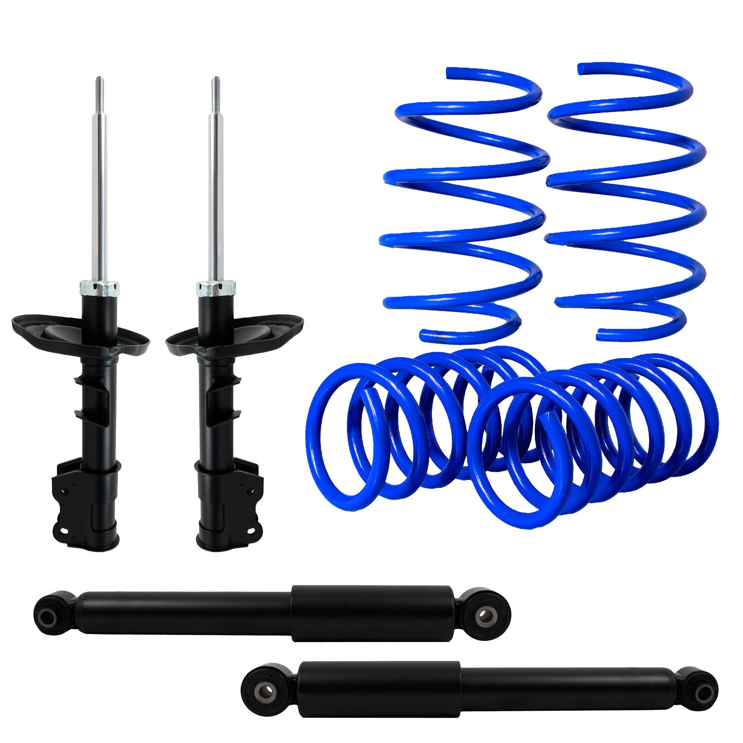 Kit Deportivo Resortes Ag Kit y Amortiguadores Originales Fiat 500 (Todos Importado Excluye Abarth) 2010-2013 8 piezas