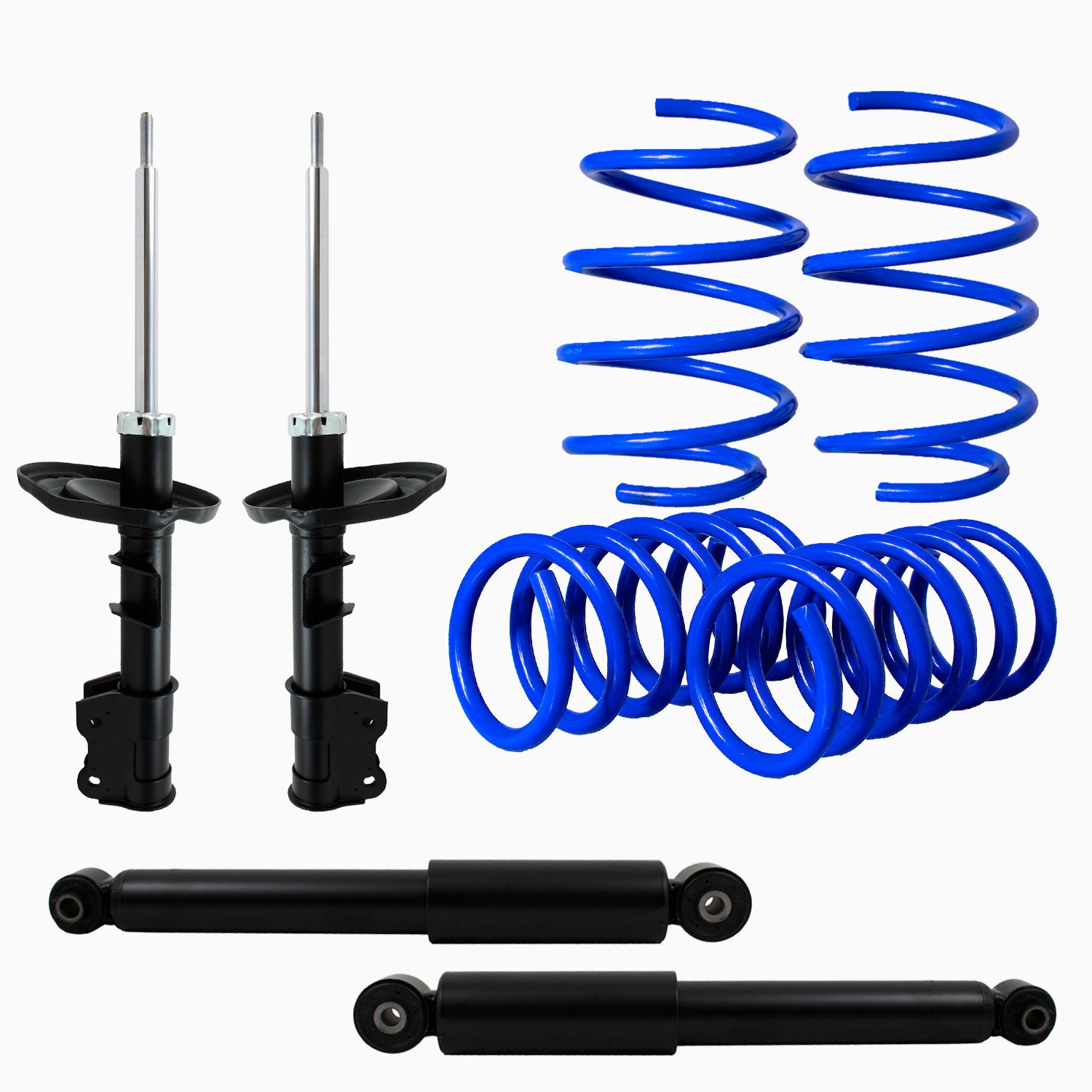 Kit Deportivo Resortes Ag Kit y Amortiguadores Originales Fiat 500 (Todos Importado Excluye Abarth) 2010-2013 8 piezas