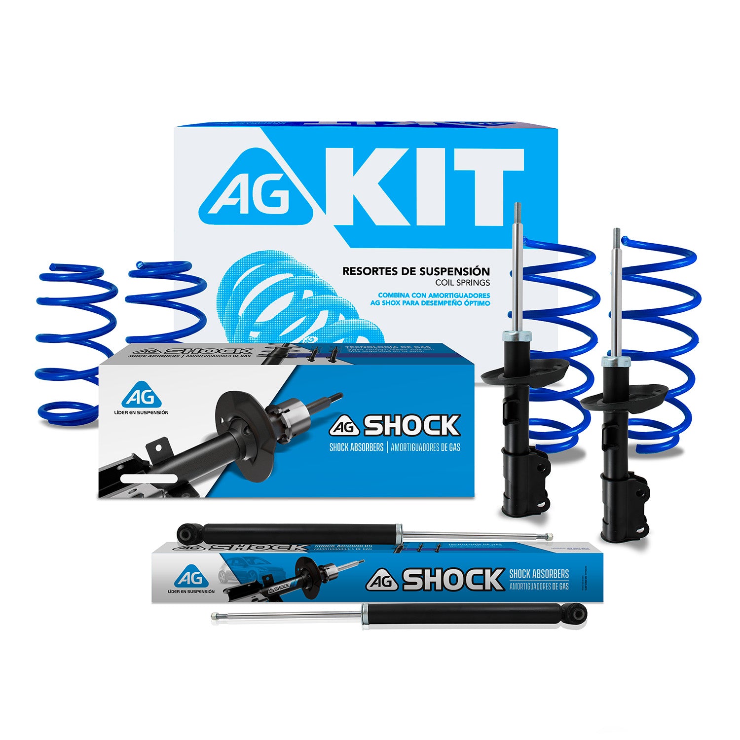 Kit Deportivo Resortes Ag Kit y Amortiguadores Originales Chevrolet Sonic 2012-2018 8 piezas