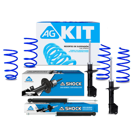 Kit Deportivo Resortes Ag Kit y Amortiguadores Originales Chevrolet Beat (Incluye Beat Activ) 2018-2021 8 piezas