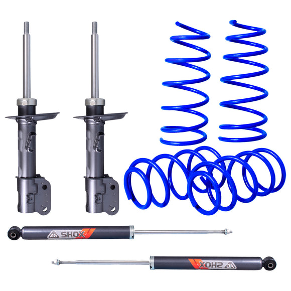Kit Deportivo Resortes Ag Kit y Amortiguadores Ag Shox Chevrolet Beat 15-18 Kit 8 Piezas