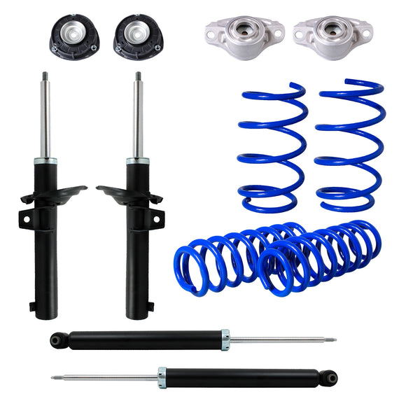 Kit Resortes Deportivos, Amortiguadores y Bases Seat León III (FR y Cupra) (Carter 55 mm) (Para suspensión Independiente) 2012-2020 12 piezas