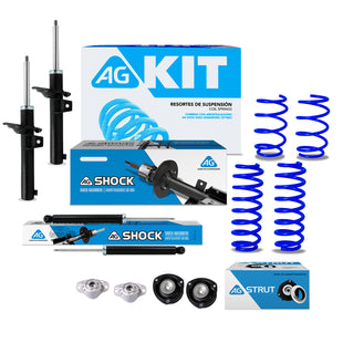 Kit Resortes Deportivos, Amortiguadores y Bases Seat León III (FR y Cupra) (Carter 55 mm) (Para suspensión Independiente) 2012-2020 12 piezas