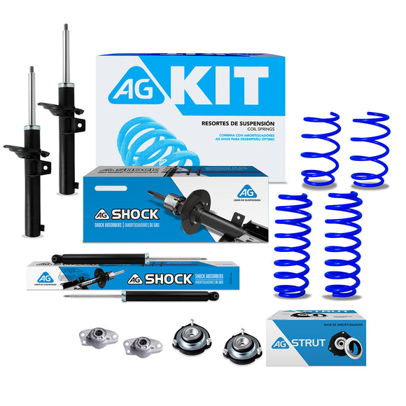 Kit Resortes Deportivos, Amortiguadores y Bases Audi A3 2012 (Para suspensión Independiente) 12 piezas